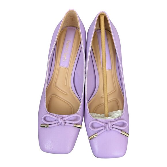 Franco Sarto Heels Women’s Size 5 Natalia Square Toe Pumps Lavender Purple - Picture 3 of 7